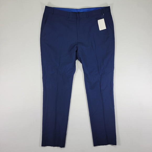 Kenneth Cole Reaction men's Dress Pant Trousers TECHIN-COLE Navy‎ Size 40x32 NEW - Picture 1 of 7